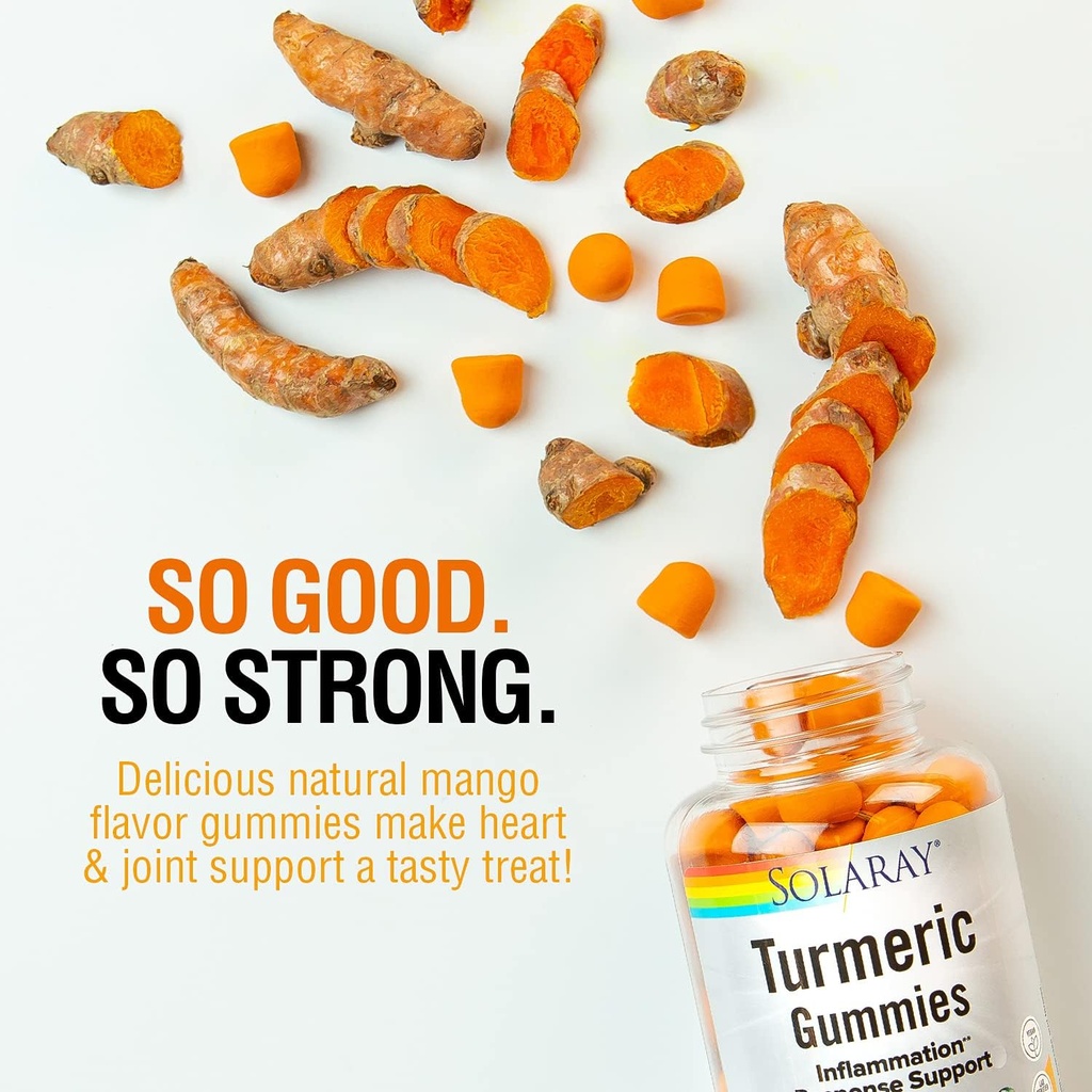 SOLARAY Turmeric Gummies w/Ginger | Healthy Heart & Inflammation Response Support | Vegan, Gluten Free | 30 Serv, 60 Ct 6