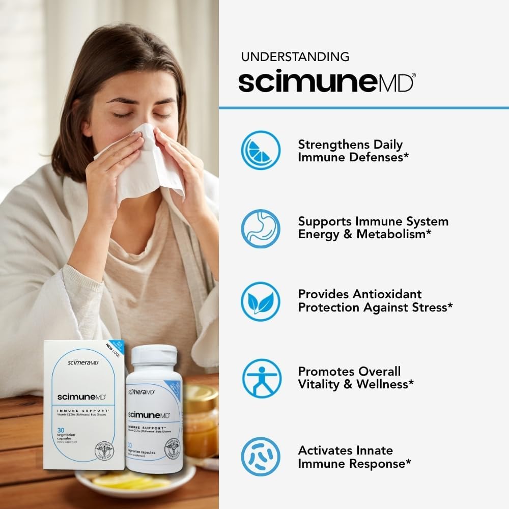 ScimeraMD® AspregaMD 30CT Probiotic + Prebiotic, ScimeraMD® ScimuneMD 30CT Immune Support and ScimeraMD® MultivitaminMD Multiminerals for Digestive Health, Immune System Support and Wellness Support 6