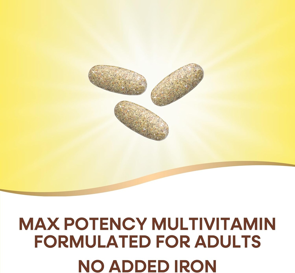 Nature's Way Alive! Max3 Potency Adult Complete Multivitamin, High Potency B-Vitamins to Support Energy Metabolism*, with Methylated B12 and Folate, No Added Iron, 180 Tablets 4