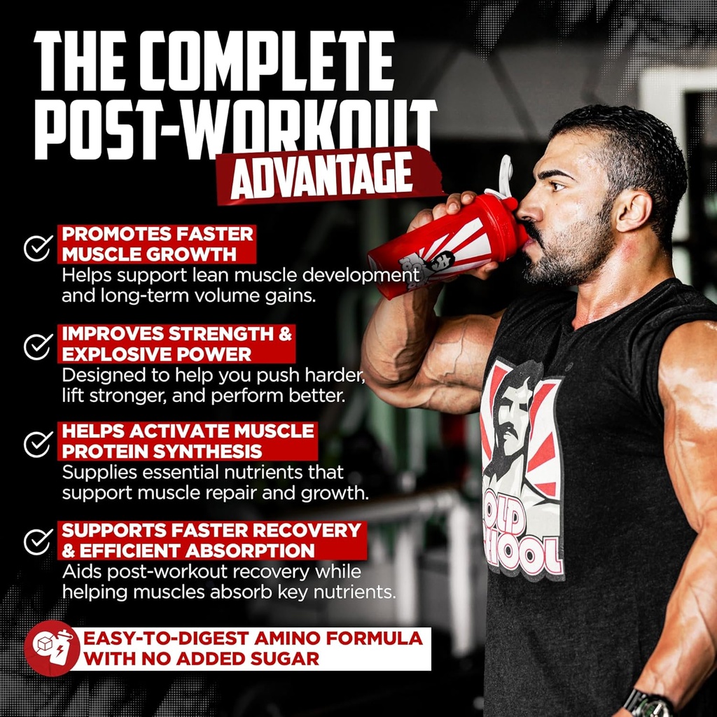 Vintage Build – Post Workout Recovery & Muscle Building Powder Drink for Muscular Strength & Growth - Reduces Soreness – Creatine Monohydrate, BCAAs, L-Glutamine – Juicy Watermelon Flavor – 388g 5