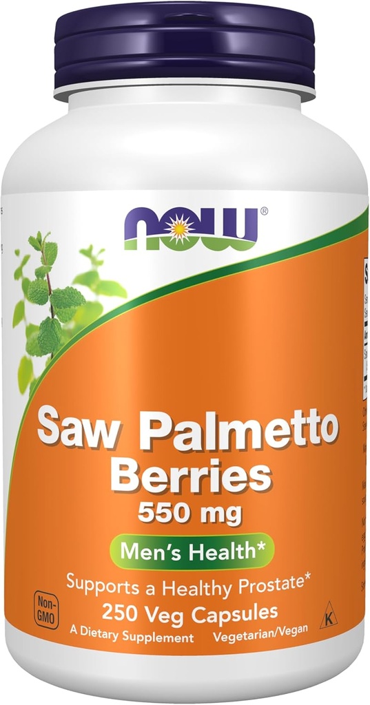 NOW Foods Supplements, Saw Palmetto Berries (Serenoa repens) 550 mg, Men's Health*, 250 Veg Capsules 2