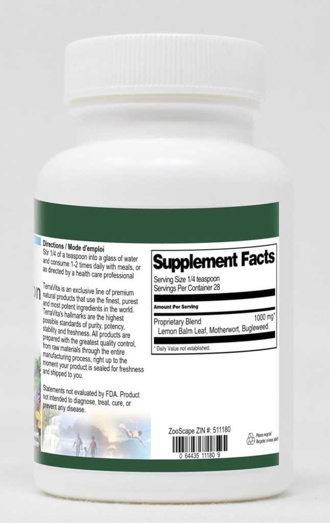 Thyroid Support Powder - Bugleweed, Motherwort and Lemon Balm (1 oz, ZIN: 511180) 3