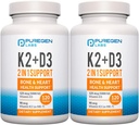 2 in 1 High Potency Formula 90mcg Vitamin K2 (MK7) and 5000 IU Vitamin D3 Supplement for Bone and Heart Health | Non-GMO Formula Vitamin D3 & K2 Complex, Total 240 Capsules I 8 Month Supply 2