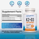 2 in 1 High Potency Formula 90mcg Vitamin K2 (MK7) and 5000 IU Vitamin D3 Supplement for Bone and Heart Health | Non-GMO Formula Vitamin D3 & K2 Complex, Total 240 Capsules I 8 Month Supply 4