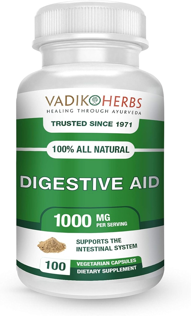 Certified Organic Vadik Herbs Digestive Aid Herbal Dietary Supplement | Supports to Intestinal System, Promotes Normal Bowel Function (3 Pack) 4