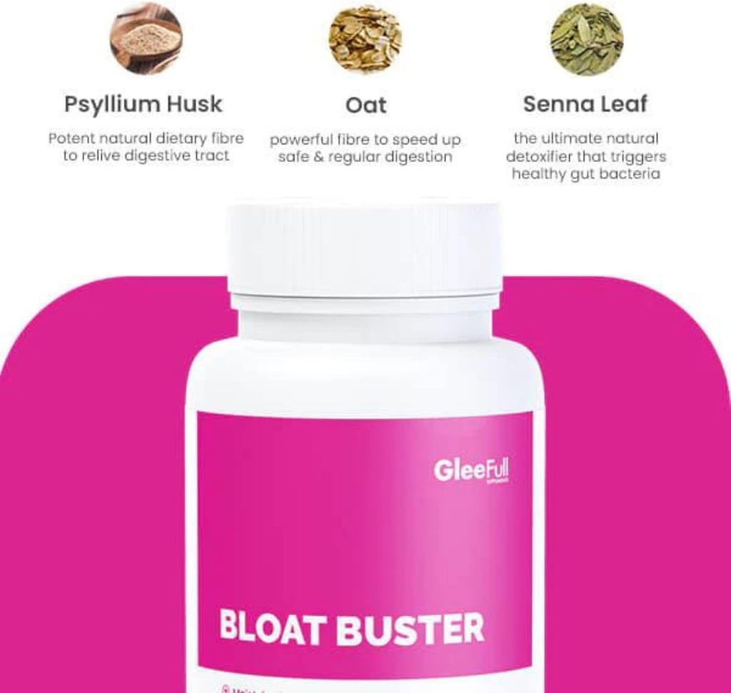 GleeFull Supplements Bloat Buster - Bloating Relief for Women - Gut Health Supplement (1 Pack, 60 Count) 6
