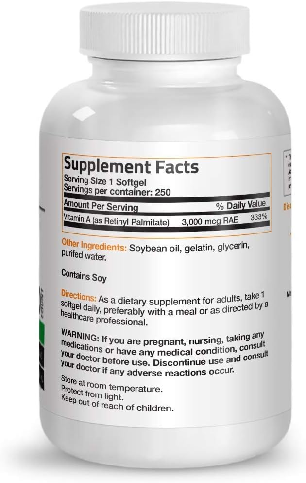 Bronson Super B Vitamin B Complex Sustained Slow Release + Vitamin A 10,000 IU Premium Non-GMO Formula 6