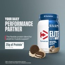 Dymatize Elite 100% Whey Protein Powder, Cookies & Cream, 25g of Protein, 5.5g BCAAs, Less Than 140 Cal., Gluten Free, 3g Carb, 2g Sugar, 3g Fat (25 Servings) 3