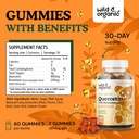 Wild & Organic Quercetin with Bromelain Gummies 800mg - Vegan Bromelain Supplement for Lung Detox and Immune Support - 60 Non-GMO Quercetin Gummies 4