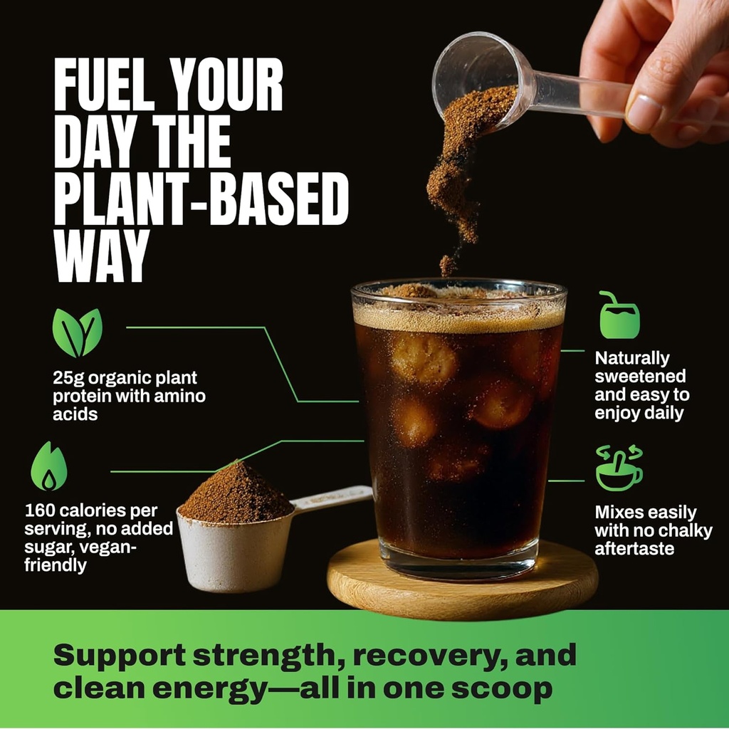 vedge Vegan Protein Powder - Plant Protein Powder with Pea, Pumpkin & Sunflower - USDA Organic, Amino Acids, Dairy Free, Gluten Free, Soy Free, Keto, Non GMO - Cold Brew Latte - 20 Servings 5