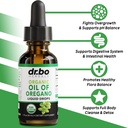 Oregano Oil Organic Liquid Drops & Charcoal Capsules - Oil of Oregano Drops Tincture Extract & Charcoal Pills for Stomach Gas Cleanse Detox Immune Support, Digestive Binder - Organic 3