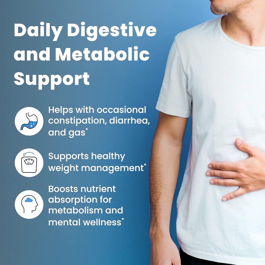 Ombre Metabolic Booster Probiotic - Supports Metabolism, Healthy Weight Management & Digestion - Energy & Gut Health Supplement for Women and Men - 10 Billion CFU, Prebiotic Fiber, Vegan, 30 Servings 3