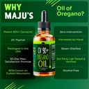 Maju Superfoods Oregano Oil Drops, Potent 90%+ Carvacrol (1 fl Oz) Wild Mediterranean Essential Oil of Oregano Liquid, Aceite de Oregano, Immune and Seasonal Support 6