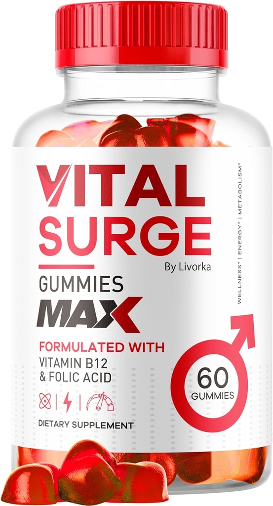 Vital Surge - Vital Surge for Men Gummies, Vital Vita Surge Max Maximum Strength 1050 MG, VitalSurge Supplement Support Gummy Advanced Formula, Premium Vitamin Gomitas (60 Gummies) 2