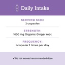 Oregon's Wild Harvest, Certified Organic Ginger Capsules for Stomach Support, Non-GMO, 1000 MGS, 90 Count 6