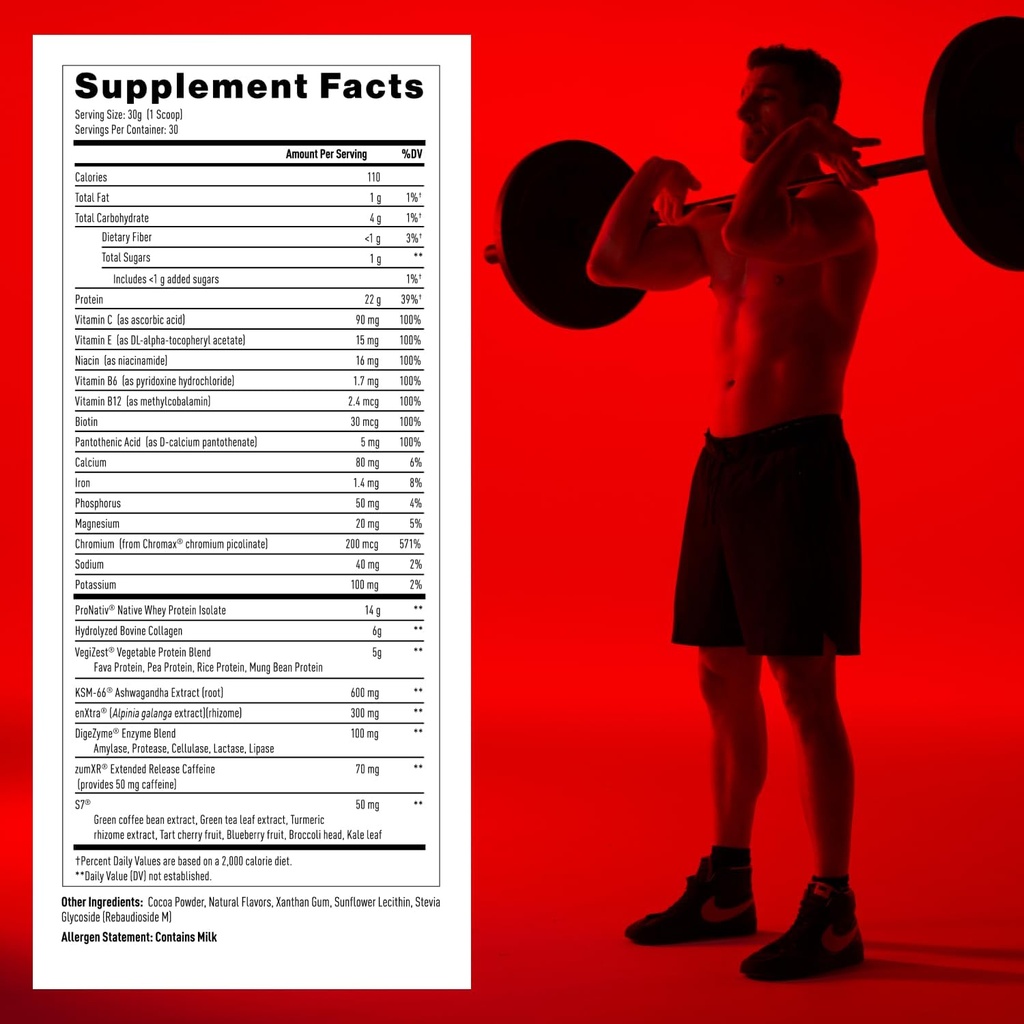 Mdrive Start, 9-in-1 Complete Nutrition and Protein Shake Powder, Supports Energy, Strength, Digestion, Immune Health, Nitric Oxide, Recovery and Reduces Stress - Chocolate Mousse 31.7oz, 30 Servings 3