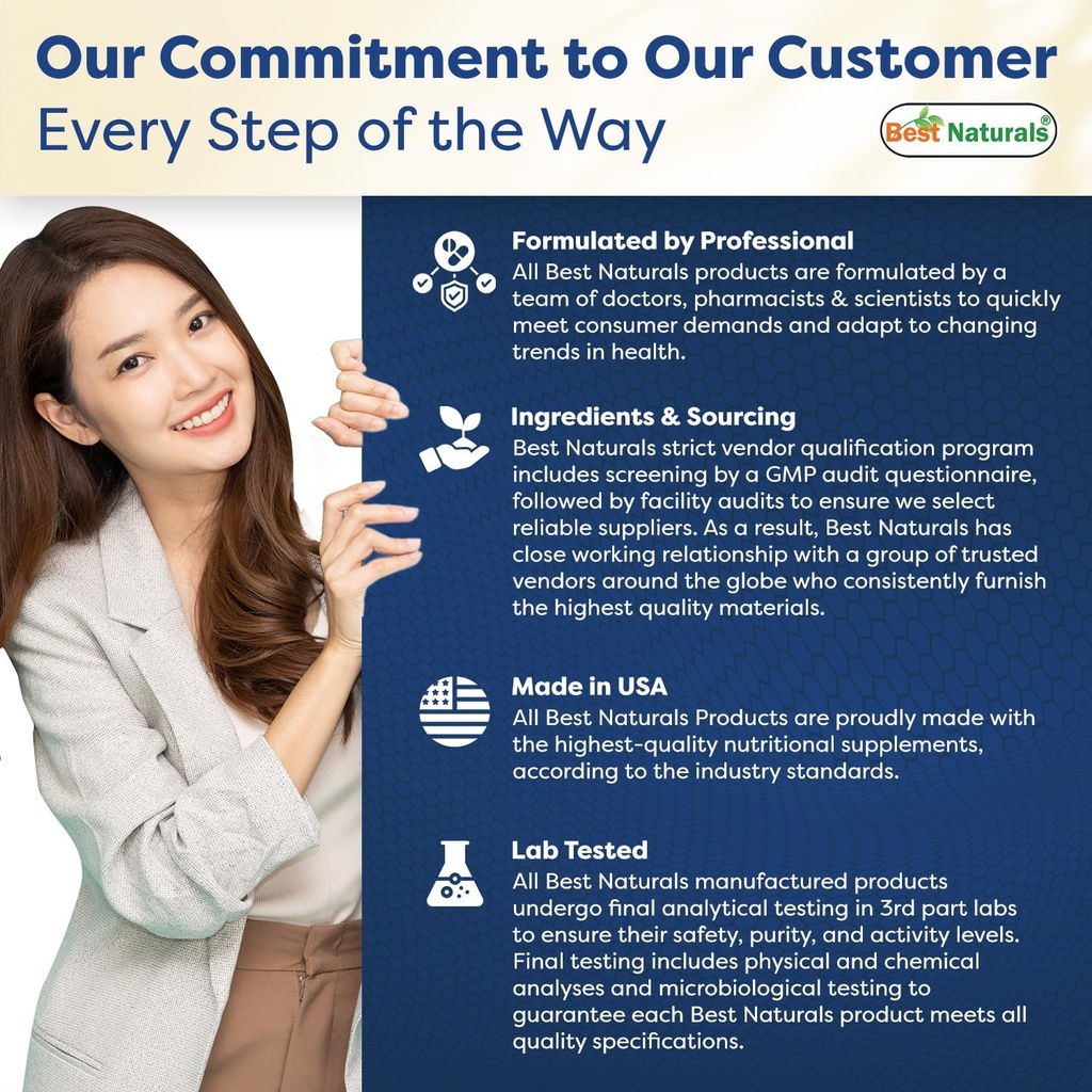 Best Naturals L-Theanine 200mg per Tablet (400mg per 2 Tablets) - Promotes Relaxation Without Drowsiness - 120 Vegetarian Tablets - (120 Count (Pack of 1)) 5