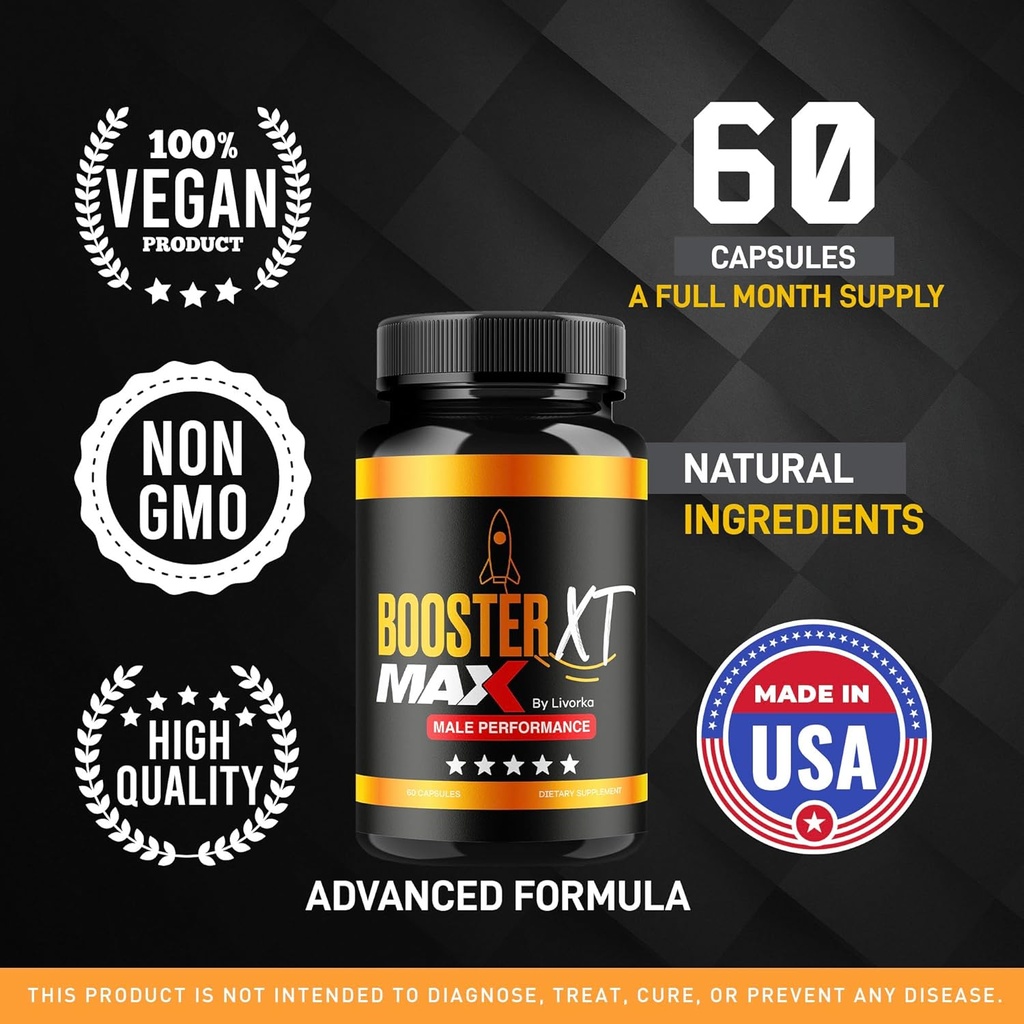 (2 Pack) Booster XT For Men, MAX Strength Men's Supplement, Booster XT, Booster XT for Men Reviews, BoosterXT, Booster XT Reviews, Buster XT, Booster X T Capsules Pro Supplement Pastilla, 120 Capsules 5