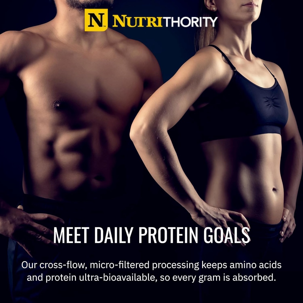 Isothority Whey Protein Isolate, Whipped Cream Strawberry, 2 lb - Ultra Absorbable Branched Chain Amino Acids (BCAA) Powder with 25g Per Serving, Low Carb - Build Muscle & Accelerate Recovery 4