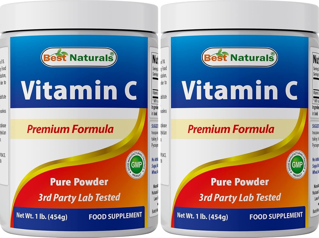Best Naturals 100% Pure Vitamin C Powder 1 lb (454 Grams) Powder (Also Called Ascorbic Acid) 5