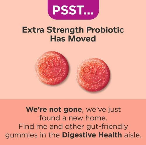 Fits OLLY Extra Strength Probiotic Gummy, 6 Billion CFUs, 2 Strains, Supplement, Apple, 50 Count 3