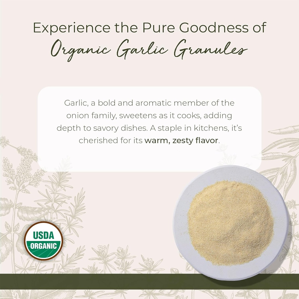 Starwest Botanicals Dried Organic Garlic Granules - Granulated Garlic Seasoning for Cooking, Herb for Rubs, Bread, Vegetables, & Meat, Aromatic & Flavorful, Certified Kosher, Non-GMO - Bulk 1 lb Bag 3