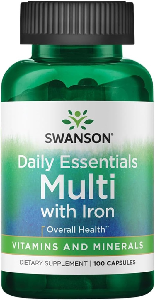 Swanson Multi and Mineral Daily Men's Women's Multivitamin Multimineral Health Supplement 100 Capsules (Caps) 2