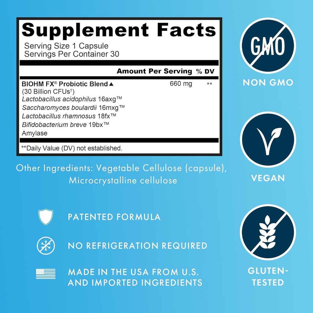 BIOHM Total Probiotic and Gut-Brain Connection Bundle, 30 Billion CFU Daily Probiotic with Good Bacteria, Fungi, Support Memory, Concentration, Focus, and Balanced Gut, 30 Servings Each 5