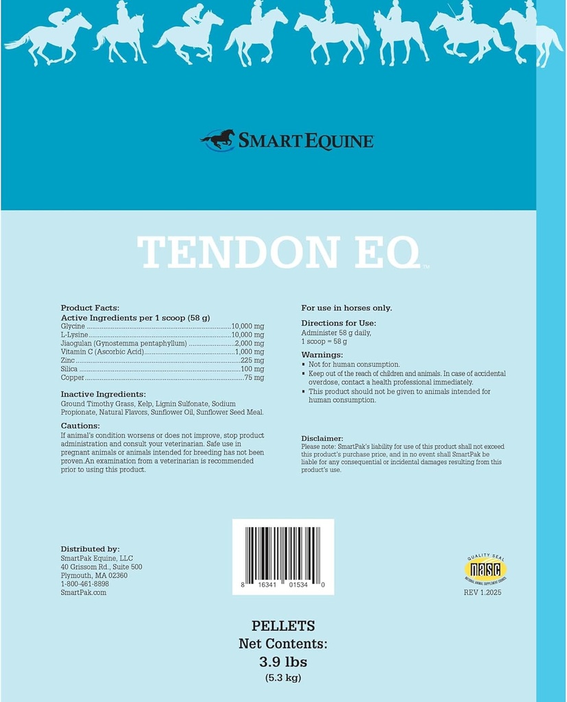 Tendon EQ™ Pellets | Horse Tendon Support | Horse Ligament Supplement for Healthy Connective Tissue | Antioxidant-Rich for Horses' Ligament Strength | 3.9 lb Bag 3