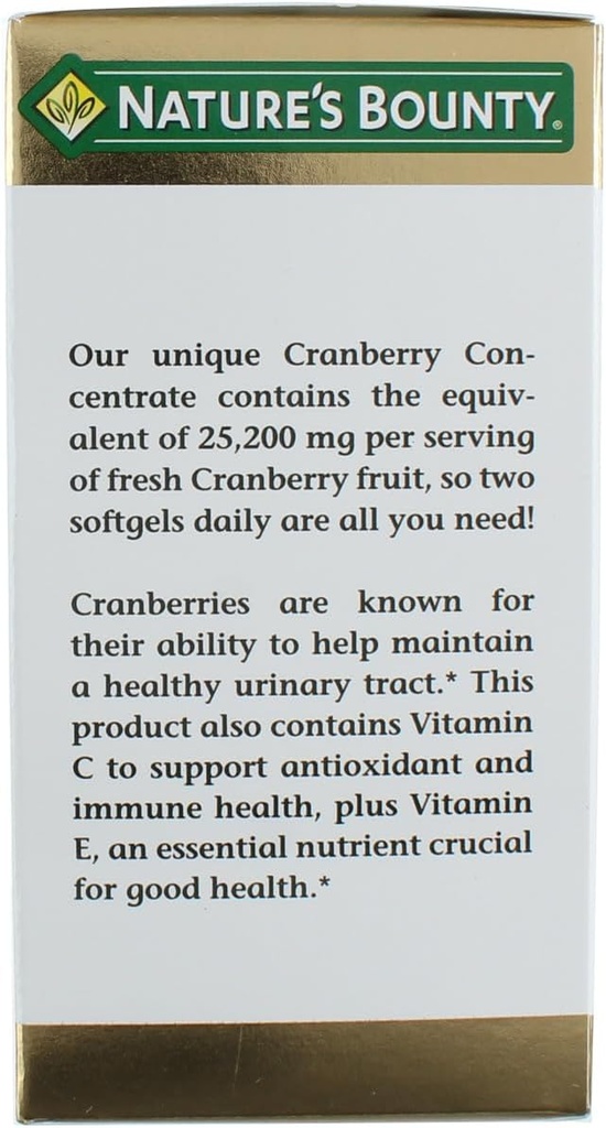 Nature's Bounty Cranberry Dietary Supplement 60 Soft Gels (Pack of 3) 3