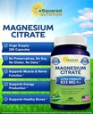 aSquared Nutrition Magnesium Citrate 833mg Supplement - 200 Capsules - Max Strength Vegan Mag Citrate Powder Pills to Support Pure Function of Muscles, Heart & Bones - Helps Increase Energy 4