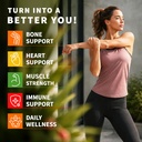 (4 Pack) Organic Vitamin D3 K2 Drops with MCT Oil Omega 3, 5000 IU - Maximum Strength Vitamin D Liquid, No Fillers, Non-GMO Liquid D3 for Faster Absorption and Immune Support (Strawberry, 4 Fl Oz) 5