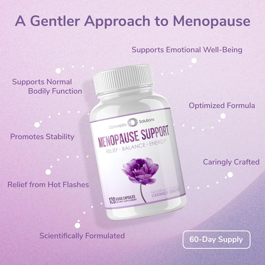 Menopause Support - Menopause Relief and Weight Management Support - for Hot Flashes, Night Sweats Relief and Energy - 120 Capsules 6