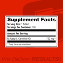Alcar 750 - Pure Acetyl L-Carnitine for Energy, Focus, and Fat Metabolism 100 Servings 6