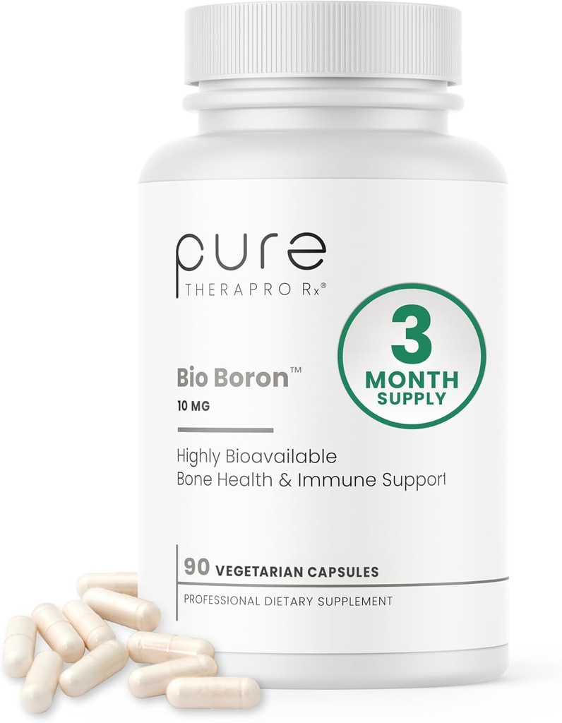 Pure TheraPro Rx Bio Boron 10mg, 3 Months Supply - Bororganic Glycine Boron for Men & Women - Premium Formula for Bone Health, Joint Flexibility, Cardiovascular Function & Immunity Support 2