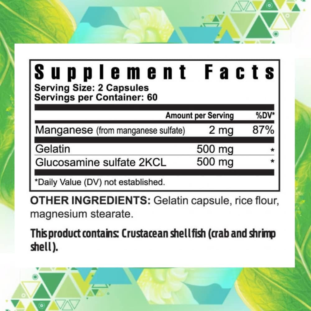 Youngevity Ultimate Gluco-Gel -for Joints, Tendons, Bones & Cartilage | Contains Glucosamine, Gelatin & Manganese | 120 Capsules | 4 Bottles 3