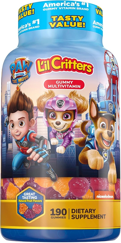 L'il Critters Paw Patrol & Immune C Gummy Vitamins for Kids, Vitamin C, D3, Zinc, 190 Gummies Each 3