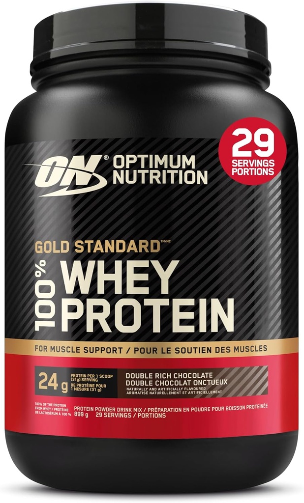 Optimum Nutrition Gold Standard 100% Whey Protein Powder, Double Rich Chocolate 1.98 Pound (Packaging May Vary) 2