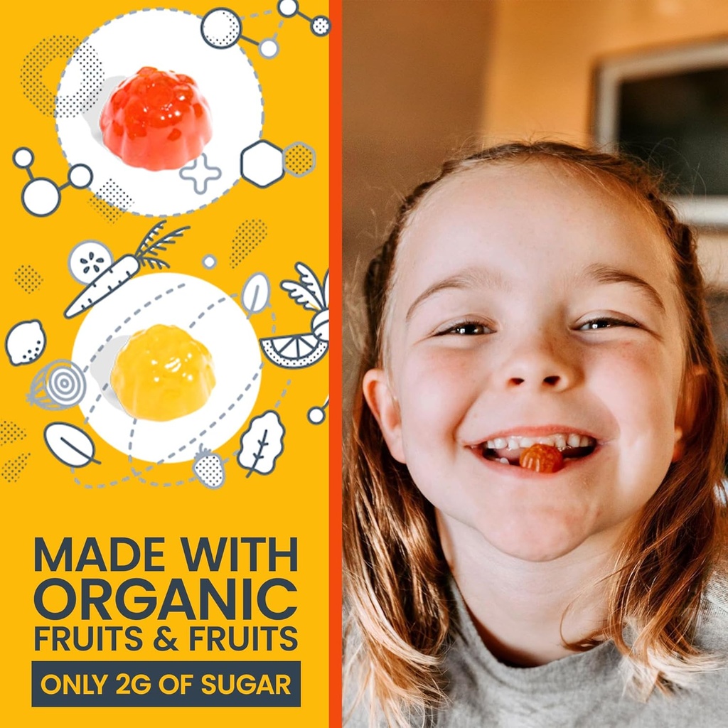 FIRST DAY Multivitamin Gummies Bundle for Kids & Teens – Vitamins A, B, C, D & K + Folate, Magnesium, & Zinc – Made w/Organic Fruits & Veggies, Only 2g Sugar – 2-Pk, 30 Day Supply Each 4