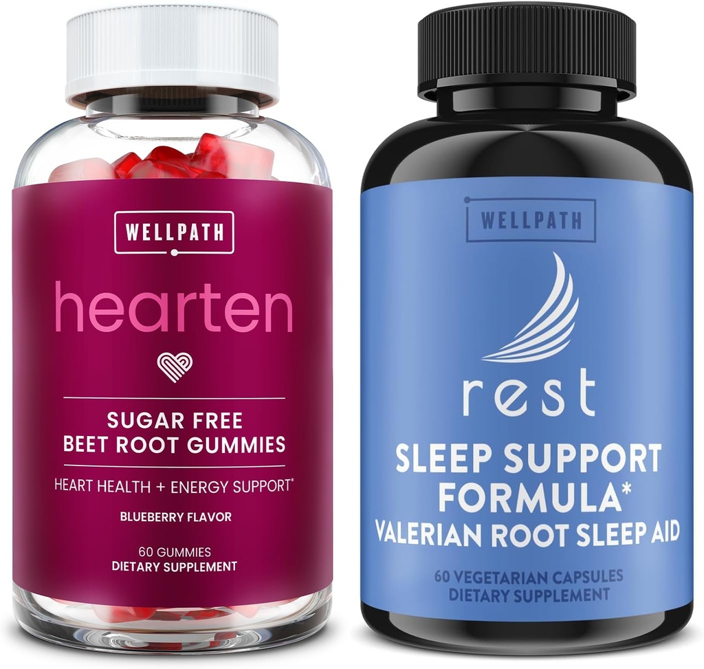 WellPath Beet Root Gummies (Sugar Free) 1500 mg – Blueberry Flavor for Blood Pressure Support and Rest Valerian Root Sleep Aid for Adults with Melatonin & L-Theanine - Natural Sleep Support, 60 Ct 2