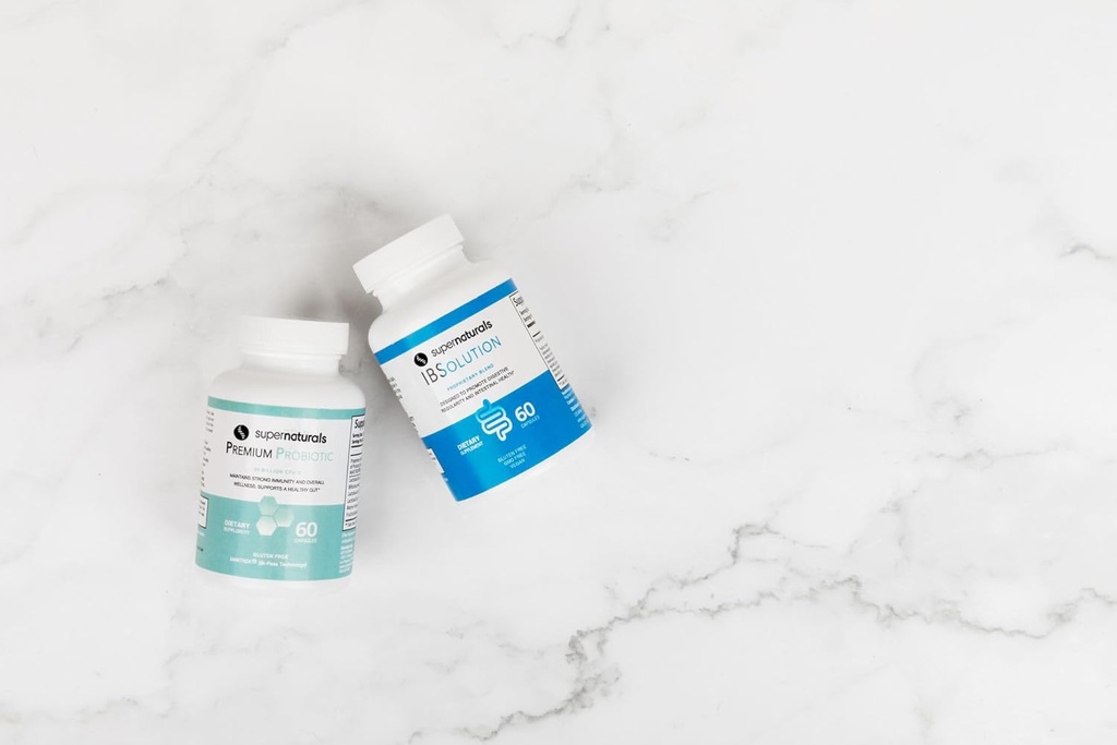 IBSolution Gut Health Bundle - All Natural Gut Health Support & Premium Probiotics w/ 40 Billion CFU for Support of Irregular Bowels, Bloating, Constipation, Gas, Abdominal Pain - 2 Pack (120 Caps) 3