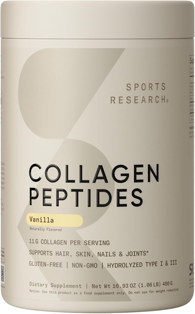 Sports Research Collagen Peptides - Hydrolyzed Type 1 & 3 Collagen Powder Protein Supplement for Healthy Skin, Nails, & Joints - Easy Mixing Vital Nutrients & Proteins, Collagen for Women & Men 2