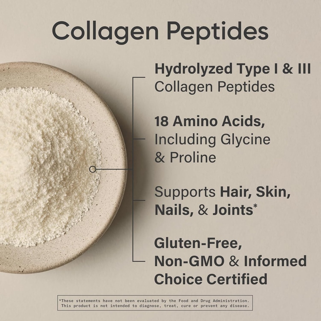 Sports Research Collagen Peptides - Hydrolyzed Type 1 & 3 Collagen Powder Protein Supplement for Healthy Skin, Nails, & Joints - Easy Mixing Vital Nutrients & Proteins, Collagen for Women & Men 5