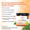 Reddy Naturals Aryana Moringa Powder - Organic Moringa Leaf Extract Superfood Powder – Great-Tasting, Fast-Dissolving Moringa – 4.2 oz (120 g) 4