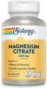 SOLARAY Magnesium Citrate 400mg - Magnesium Supplement - Bone Health, Muscle, Relaxation and Heart Health Support - Enhanced Absorption, Vegan, Gluten Free, 60-Day Guarantee, 30 Servings, 90 VegCaps 2