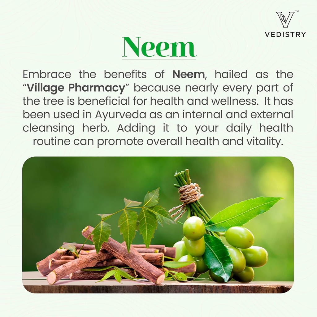 Neem+ Leaf Extract Supplements | 1100mg Supports Clear Skin, Detoxification and Immune Health | Reduces Acne & Promotes Healthy Skin with Long Pepper | 60 Vegan Tablets 3