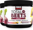 FORCE FACTOR Total Beets Energy Drink Mix 2-Pack, Superfood Beet Root Powder, Nitrates to Boost Energy, Support Circulation, Blood Flow, Nitric Oxide and Stamina, Heart Health Supplement, 60 Servings 2