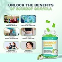 Soursop Graviola Gummeis, Organic Soursop Leaves and Fruit Extract for Cell Support & Regeneration, Immune Boost, Digestive Aid, Sugar Free/Vegan, 60 Count 4