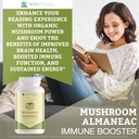 Mushroom Almaneac Nootropics Brain Support Supplement, Boosts Energy, Focus, Immune Support - with Lions Mane, Cordyceps, Turkey Tail, Shiitake Mushrooms - 60 Capsules 6