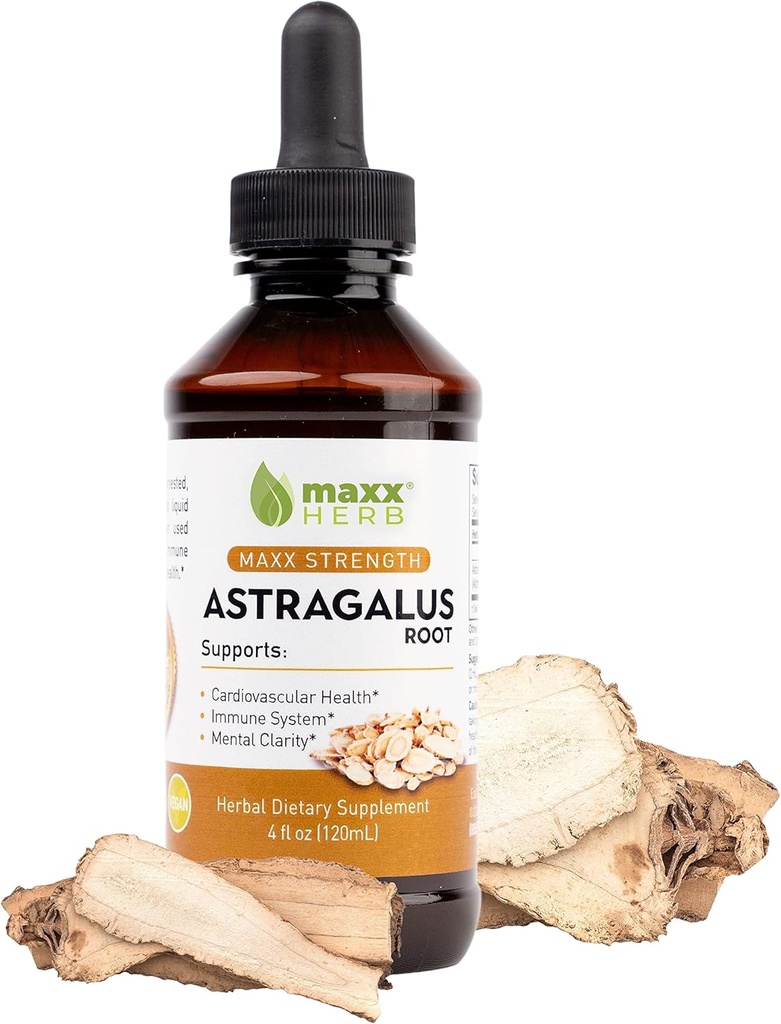 Maxx Herb Astragalus Root Extract - Max Strength Liquid Tincture Absorbs Better Than Capsules or Powder, for Immune Support and Mental Clarity - 4 Oz Bottle (60 Servings) 2